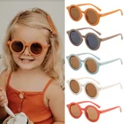 Солнцезащитные очки детские Ретро однотонные круглые удобные очки с защитой от ультрафиолета для детей Защита для улицы