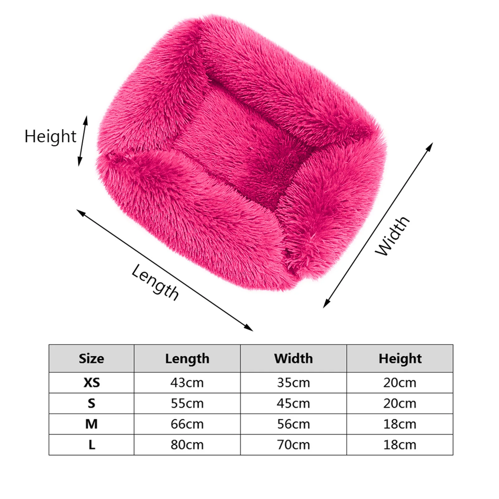 

Pet Bed Kennel Soft Warm Square Dog Bed Dog House Velvet Mat Sofa Washable For Large Dog Basket Thick Short Plush Velvet
