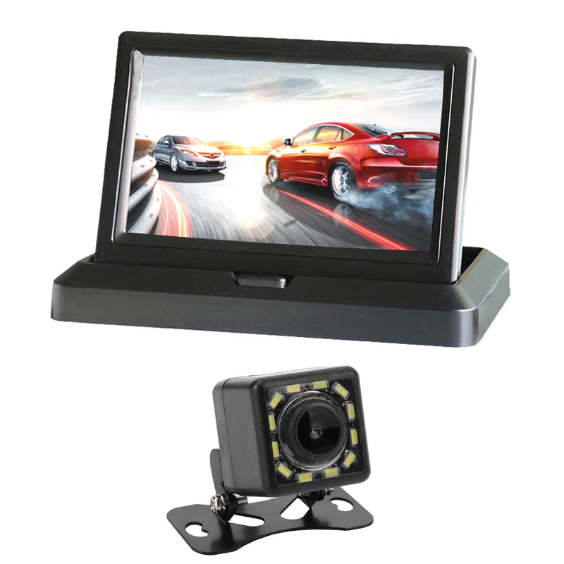 Автомобильный дисплей 5 0 дюйма цветной HD CCD дюймов складной Новый цифровой экран