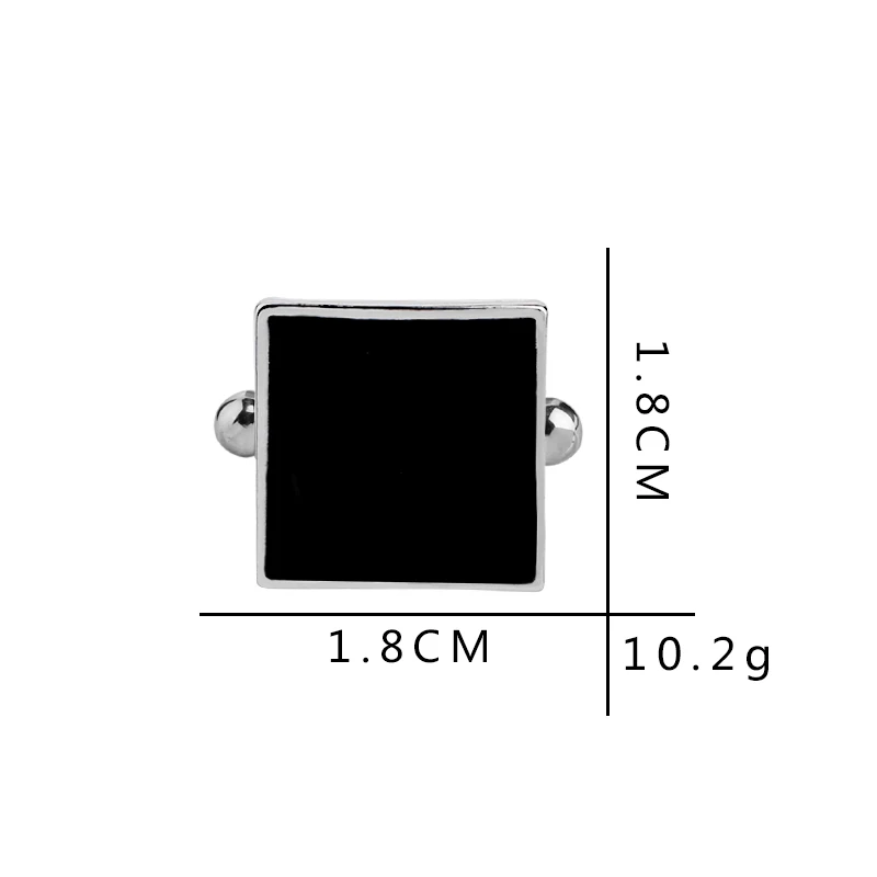 Роскошные модные черные запонки с круглым покрытием для женщин и мужчин деловых