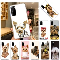 yorkshire terrier dog puppy soft tpu phone case for samsung galaxy s21 ultra s20 fe 5g s10 lite s8 s9 note 20 10 plus 9 8 cover