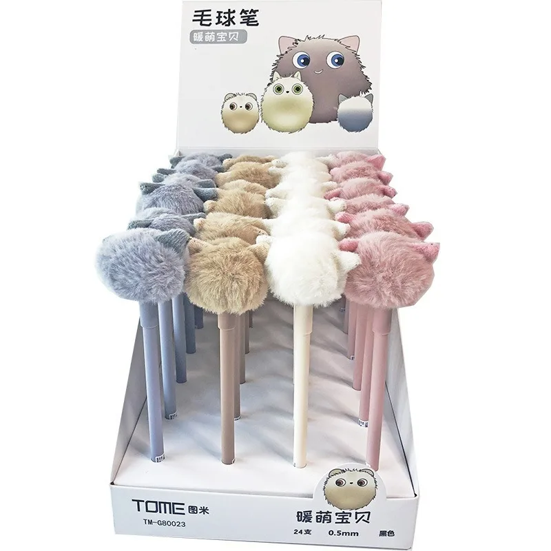 

Plush Cat Modeling Gel Pen Cute Cartoon Student Writing Pen Blcak In K 0.5mm Stationery Supplies Kawaii Office Signing Pen