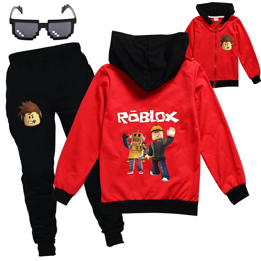 Толстовки robloxing Детские свитшоты Детская футболка с капюшоном пальто на молнии