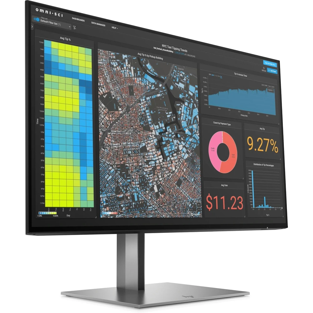 Монитор HP 23,8" Z24F G3 черный IPS 16:9 HDMI Pivot 300Cd 178Гр 1920X1080 DisplayPort FHD USB 4,7 кг LCD мониторы аксессуары компьютер.