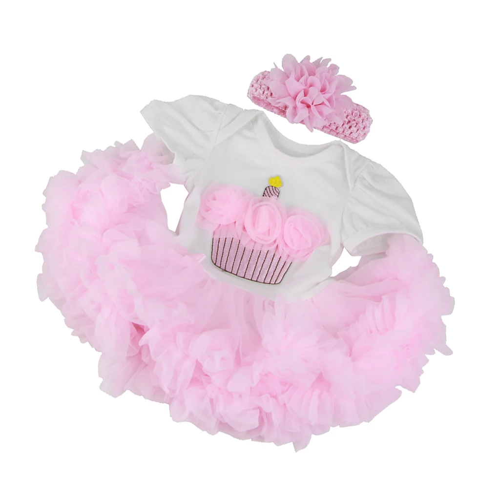 Милое Платье комбинезон с принтом торта многослойная юбка костюм повязкой на