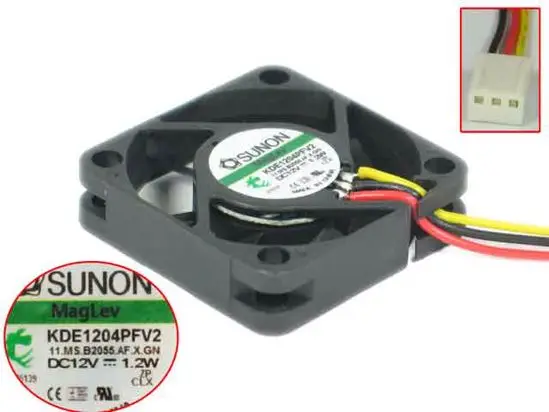 3-проводной Вентилятор охлаждения сервера SUNON KDE1204PFV2 11. B2055.AF.X.GN DC 12 В 1,2 Вт 40x40x10 мм