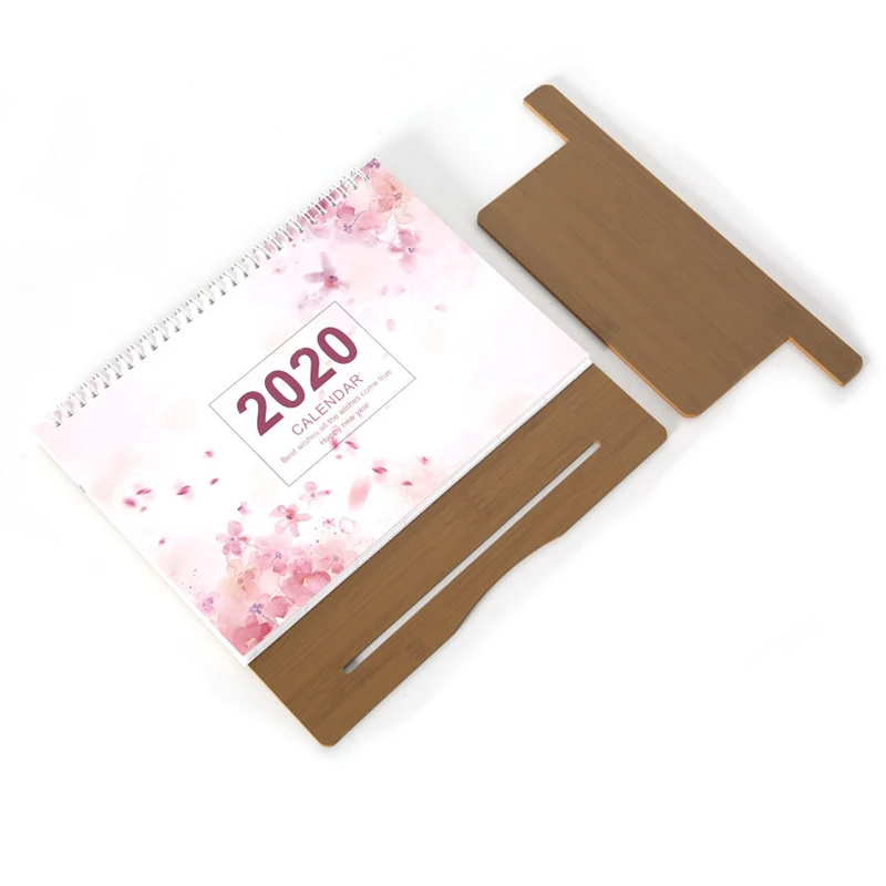 2020 деревянный стол календарь планировщик простота Еженедельный ежемесячный