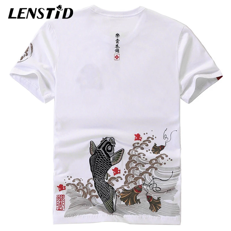Футболка LENSTID мужская с вышивкой в стиле хип хоп летняя 2020|Мужские футболки| |