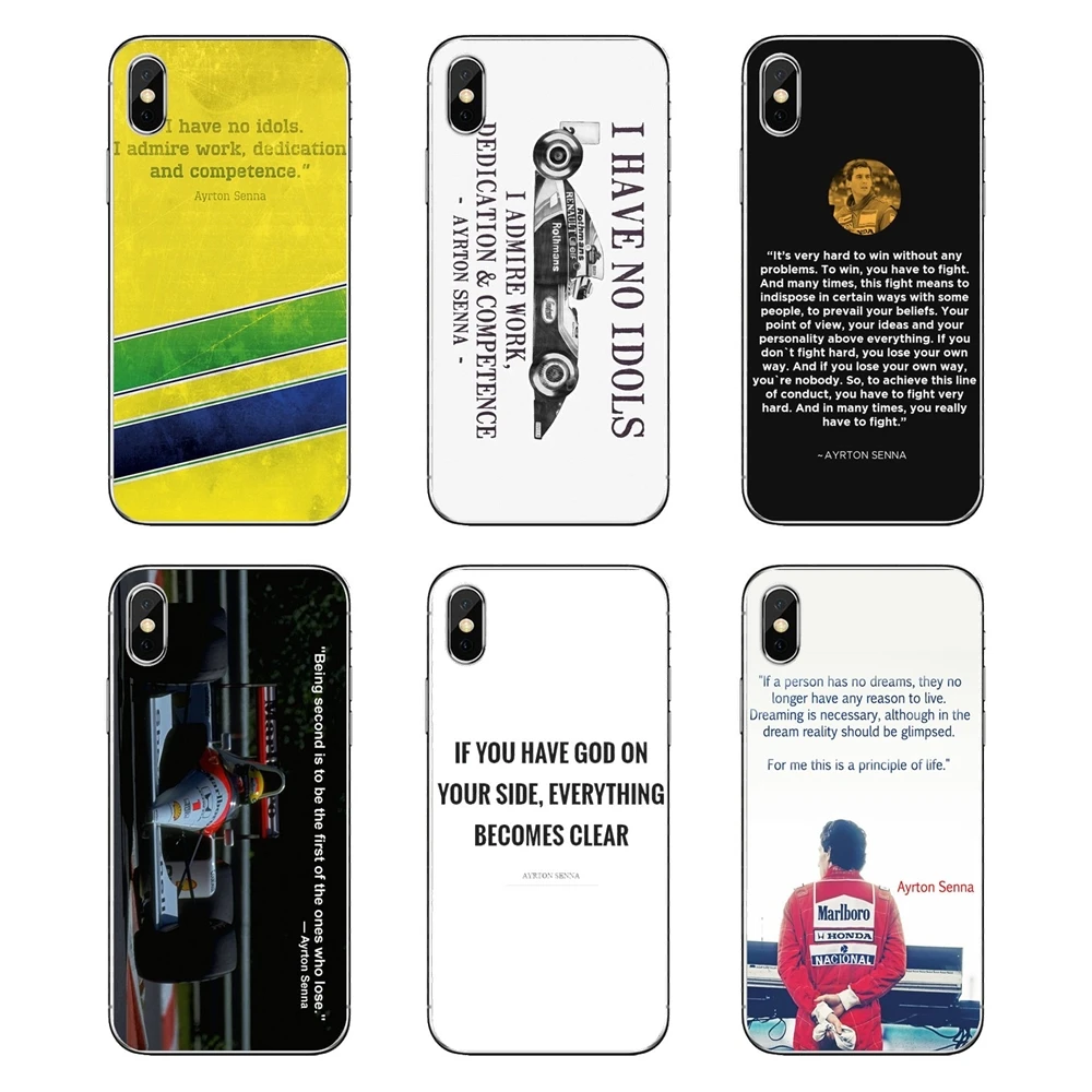 Ayrton Senna Drive Racing Star quote для Xiaomi Redmi 4x S2 3S Note 3 4 5 6 6A Por Pocophone F1 mi прозрачный мягкий