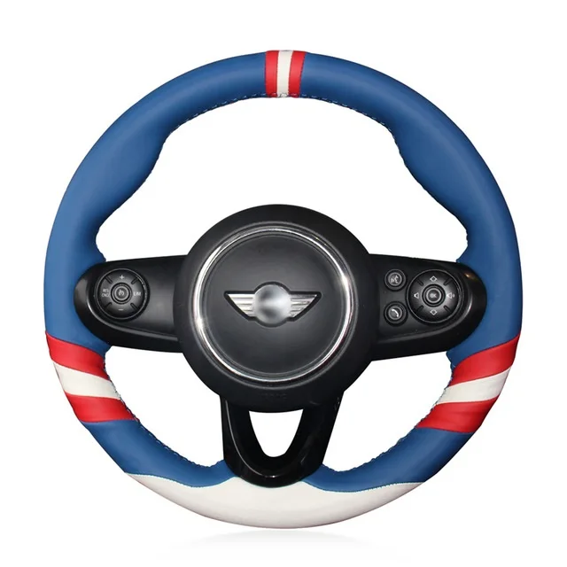 Оплетка на руль для мини купе 2016 кожаный чехол руль|Чехлы руль| |