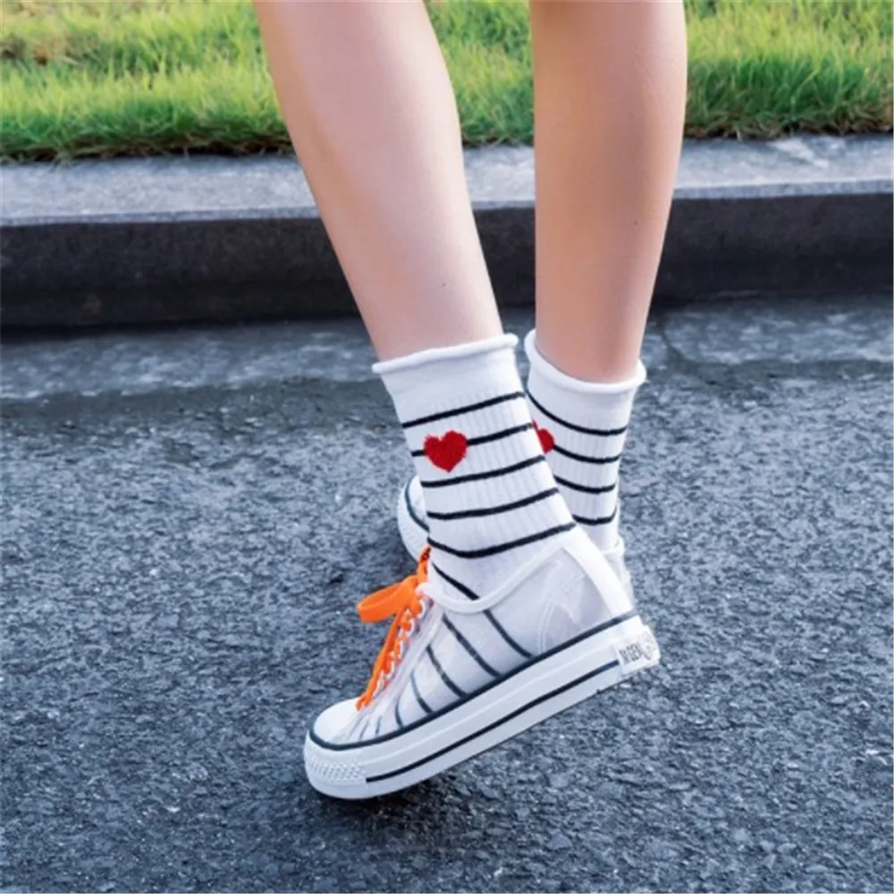 Модные кружевные мягкие хлопковые женские носки с оборками высококачественные