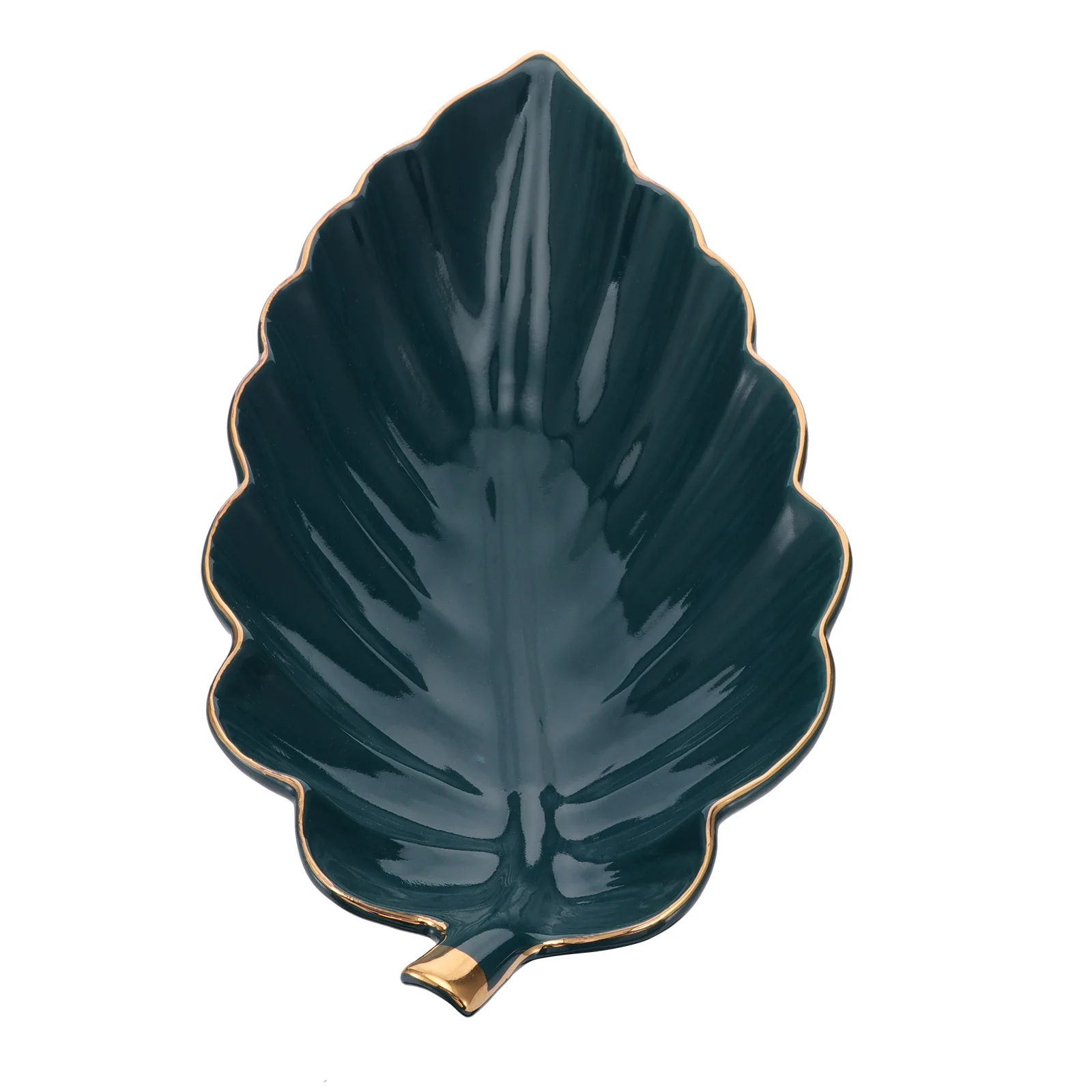 

Ceramic Leaf Shape Leaf Nordic Style Jewelry Display Dish Fruits Storage Tray