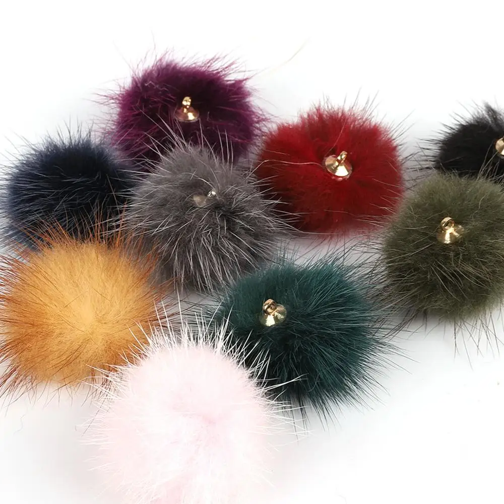 Мягкие помпоны из меха норки 1 шт./лот 3 5 см цвета для рукоделия свадебного шитья
