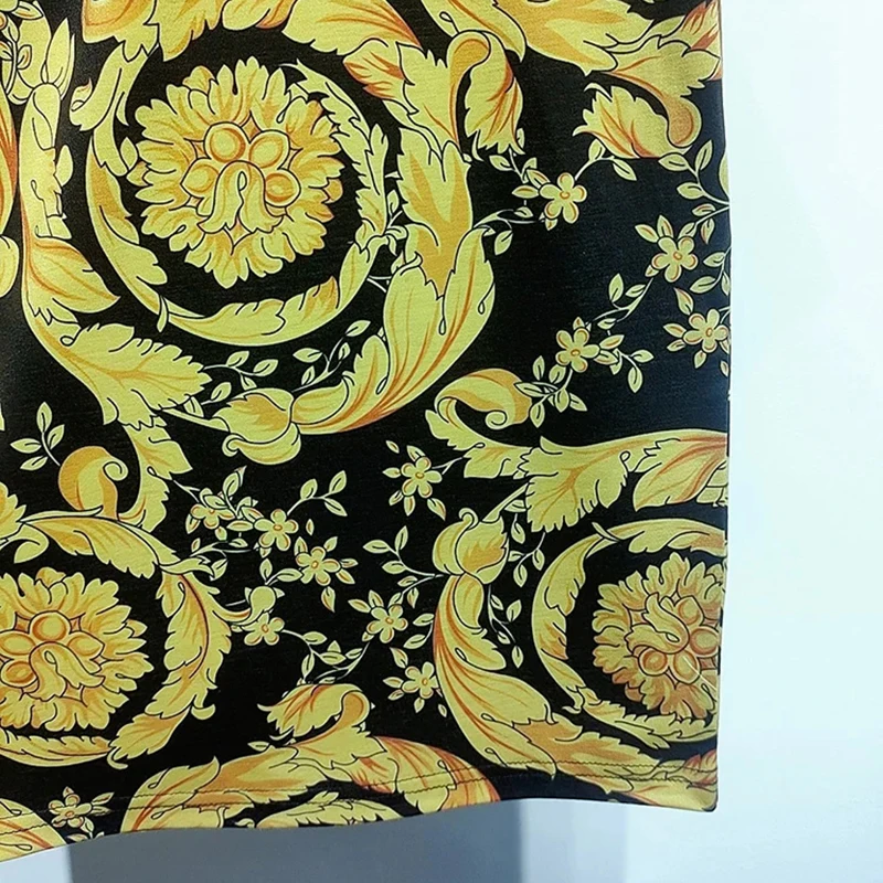 european hot selling mens golden floral t shirt summer beach o neck street hip hop design rock quality craftsmanship brand free global shipping