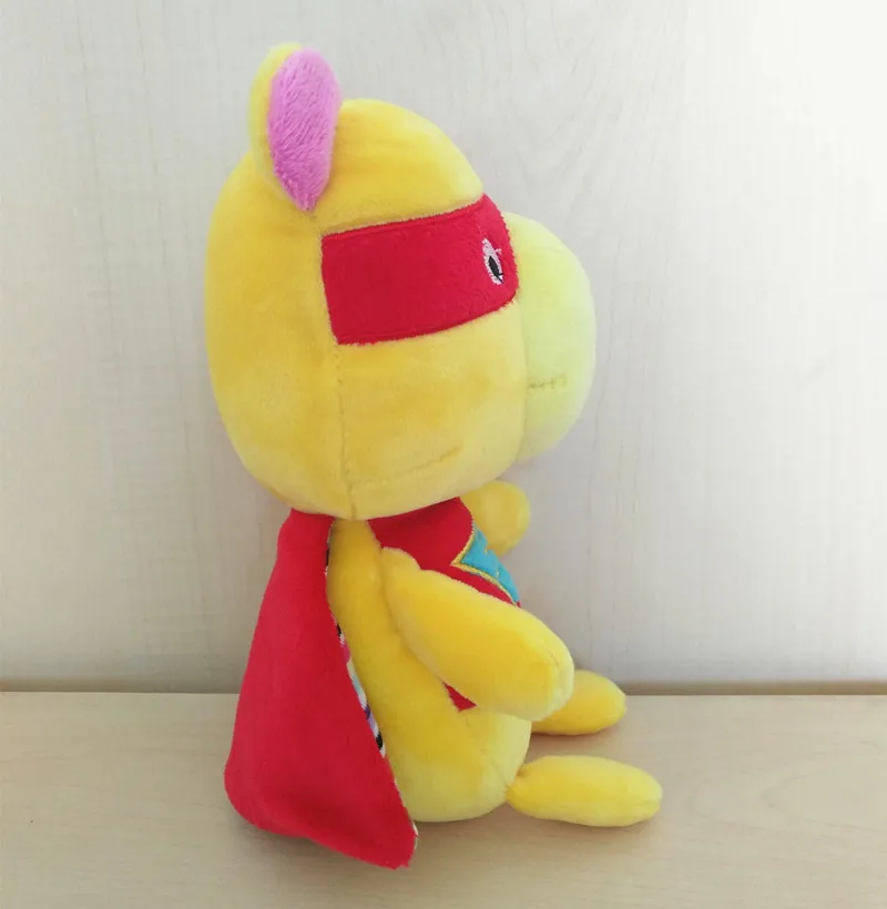 Мягкий желтый медведь 22 см мягкий велбоа с красной накидкой 100% полиэстер милый