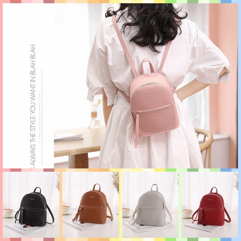 Женский рюкзак из искусственной кожи Модный маленький школьный с одним плечевым