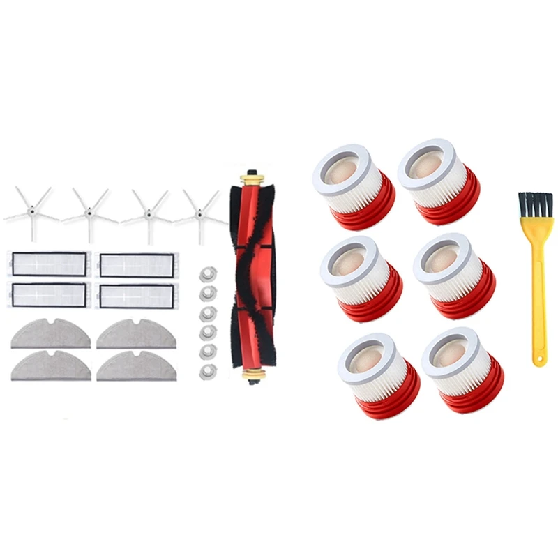 

19Pcs HEPA Filter Main Brushes Side Brush for Xiaomi Roborock S5 Max S6 with HEPA Filter for Xiaomi Dreame V9 V9 Pro