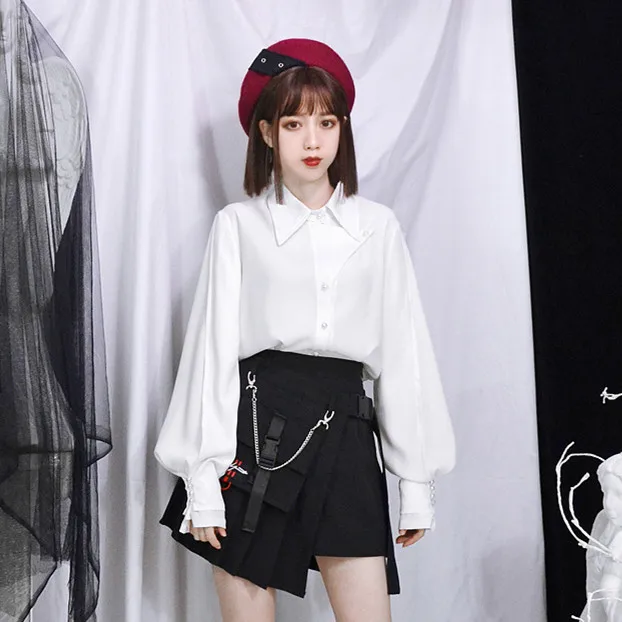 

New High Waist Shorts Skirt Japan Harajuku Hard Girl Mini Women Skirt Retro Plaid Irregular Pleated Fashion Checkered Skirt