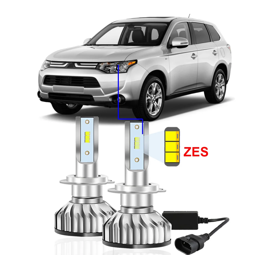 2 шт. для Mitsubishi Outlander 2007 -2018 2019 2020 2021 светодиодные лампы фар с ZES дальний и ближний