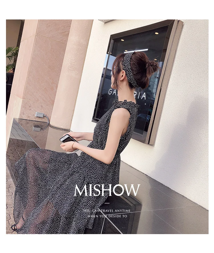 Mishow Женское платье-миди с оборками Многоуровневое платье Летниое повседневное шифоновое платье для женщин Пляжное платье MX18B1178