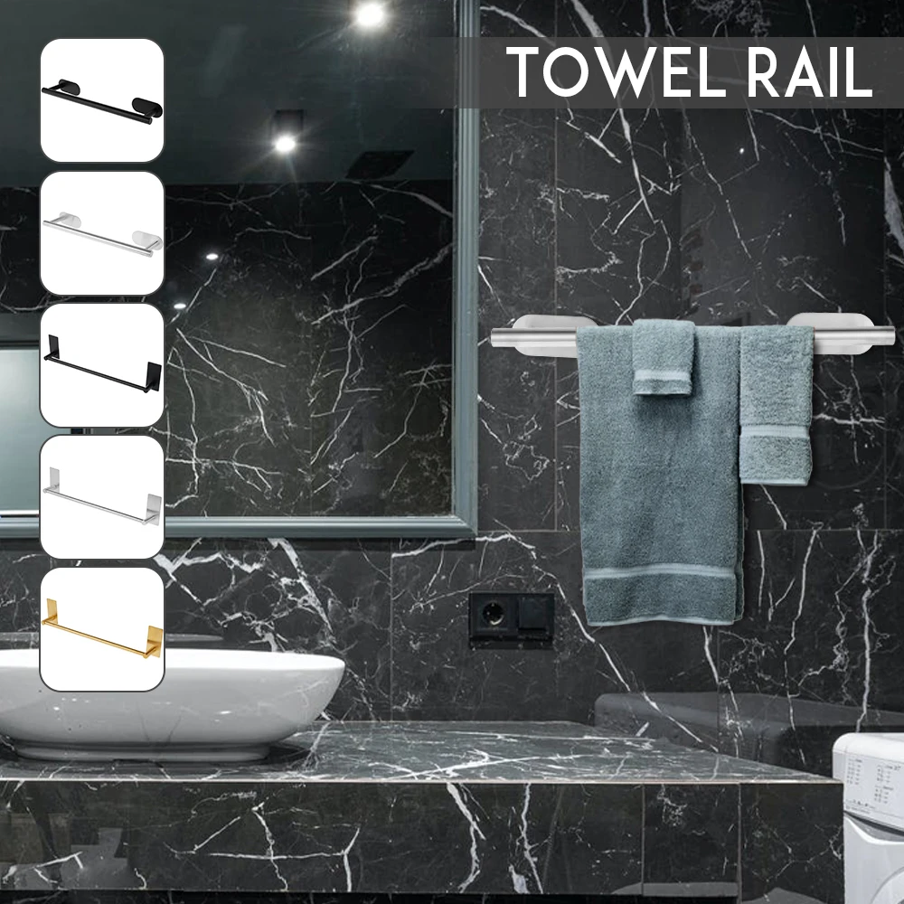 

Stainless Steel Bathroom Hardware Set Bathroom Accessories Black Towel Rail Bar Rack Gold Towel Bar Shelf Towel Holder