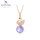 Xuping, модные ювелирные изделия, Новое поступление, элегантное очаровательное хрустальное ожерелье с кулоном золотого цвета A00685957