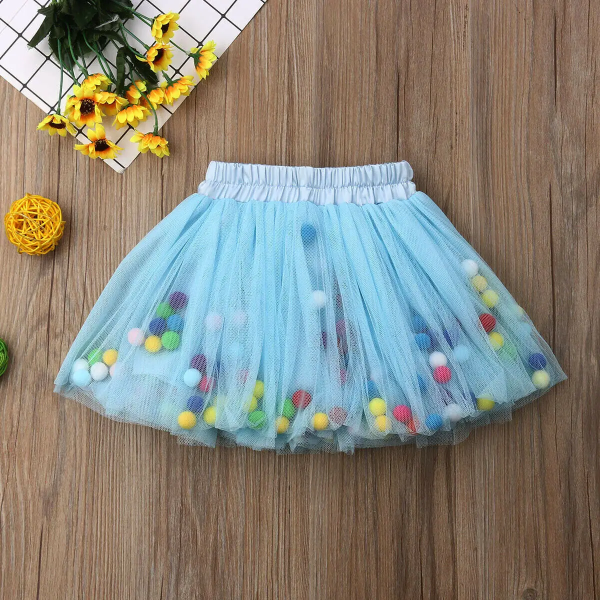 Детская разноцветная юбка из фатина для девочек|Юбки| |