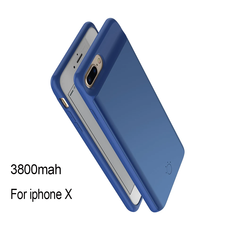 Горячая Распродажа, чехол для аккумулятора 2500 мАч~ 7000 мАч для iPhone 6, 6s, 7, 7 s, 8, 8s X, чехол для внешнего зарядного устройства для iPhone - Цвет: Слоновая кость