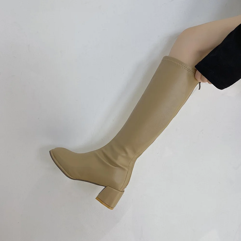 

Women's Rubber Boots Clogs Platform Rain Med Basic Hoof Heels PU Boots Flat Platform Women's Rubber Shoes Rain Clogs Med Basic P