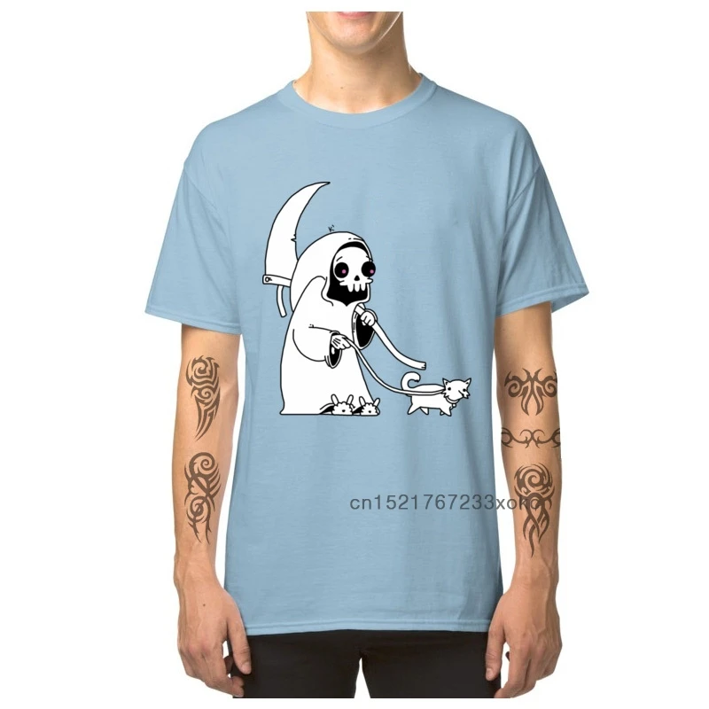 Футболка мужская хлопковая с коротким рукавом топ принтом черепа на Хэллоуин