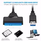 SATA III USB кабель жесткого диска адаптер USB 3,0 до 2,5 дюймов внешний SSD HDD для Windows Linux конвертер Кабель Прямая поставка