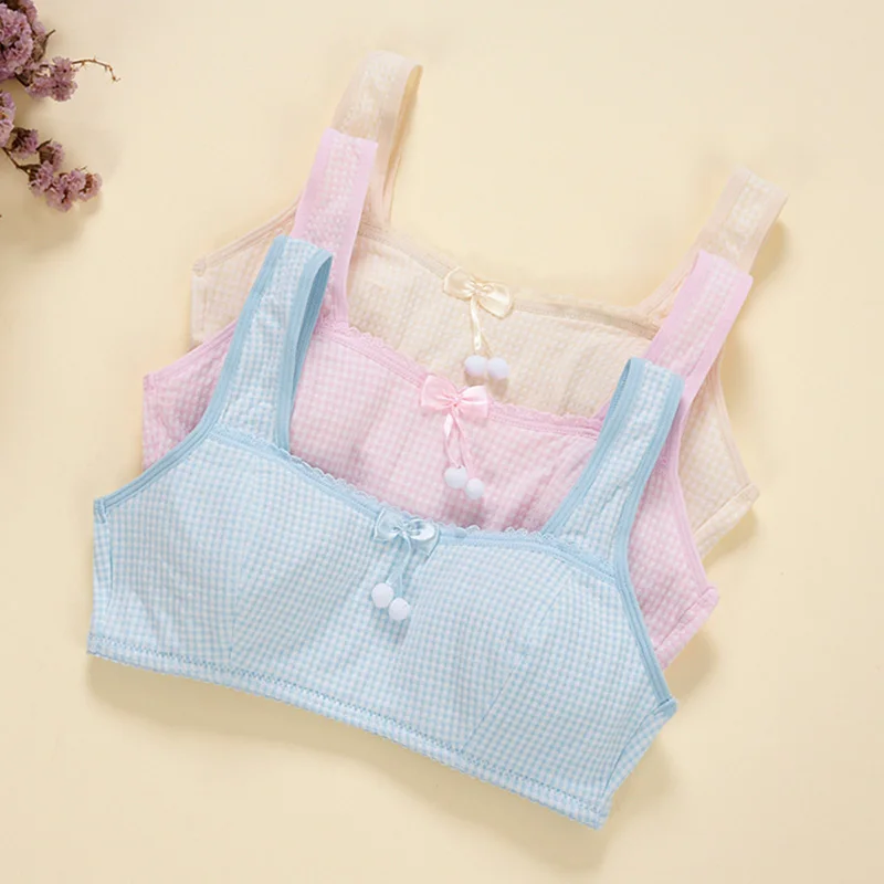 Детское нижнее белье для девочек-подростков Топы с бретельками детская одежда