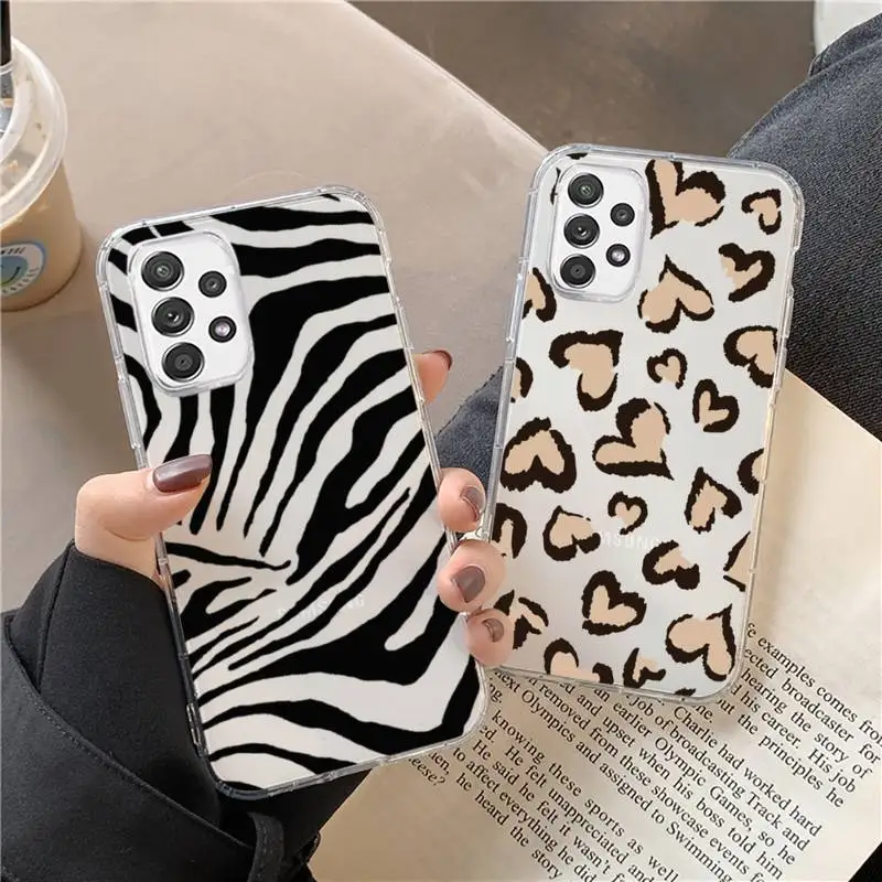 

Leopard Cow Zebra Stripe Aesthetics Phone Case Transparent For Huawei P20 P30 P40 honor mate 8X 9X 10i Pro Lite