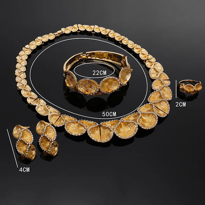 

Fani quality statement Bridal jewelry set Dubai Gold Colorful jewelry set Wholesale Wedding woman accessories jewelry set Brand