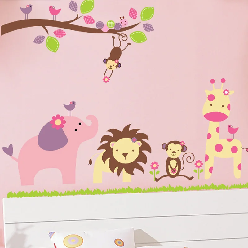 LA6020 новые наклейки на стену с изображением обезьяны льва большой гостиной
