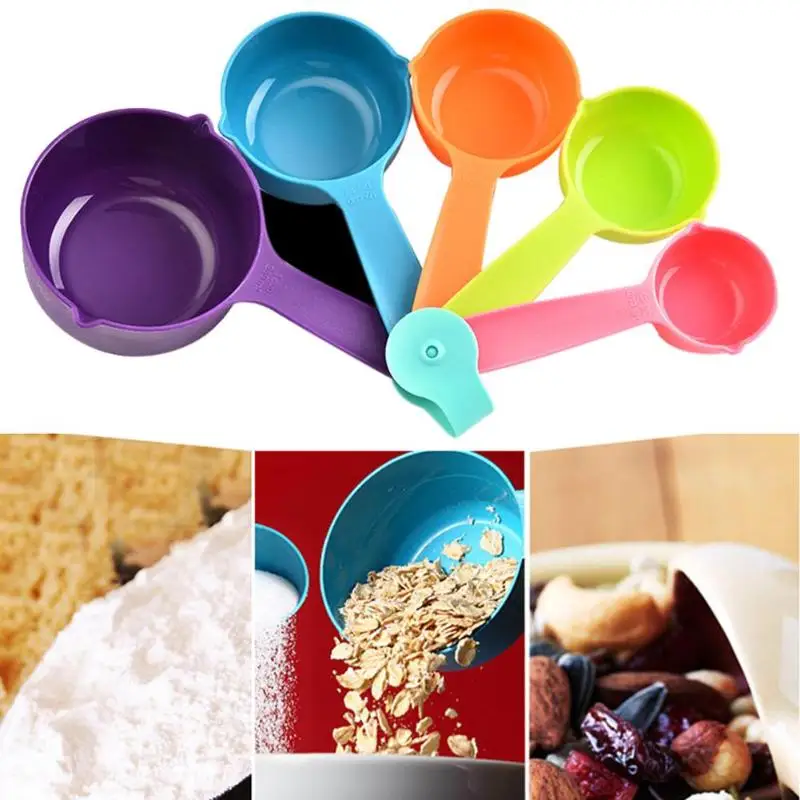5 шт. Пластик красочные мерная ложка сахарные фигурки для выпечки Кухня гаджет