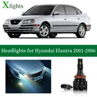 Xlights для Hyundai Elantra 2001 2002 2003 2004 2005 2006 светодиодные фары ближнего света лампы фары Canbus без ошибок авто светодиодные аксессуары для света 12 В 24 В 6000 К