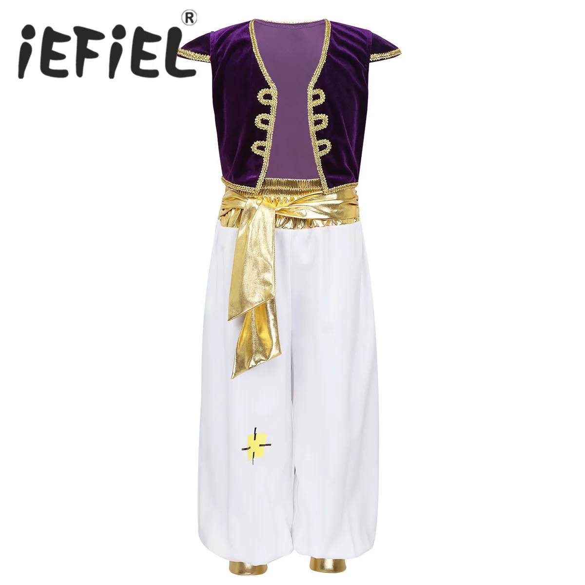 Детский костюм арабский принц для мальчиков от 4 до 12 лет жилет и штаны комплект