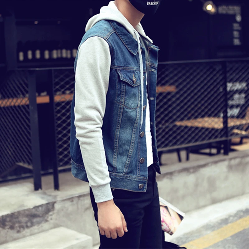 

Men's Hooded Denim Jacket Outdoor Fashion Casual Denim Jacket Hoodie Men's Denim Jacket Jacket