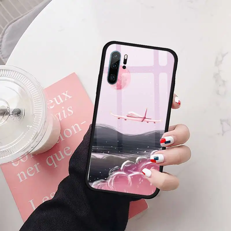 

World Map Travel Phone Case Tempered glass For Huawei Honor 7A 8X 9 10 v10 P30 20 9 10 Pro Plus Lite mate 10 20 pro