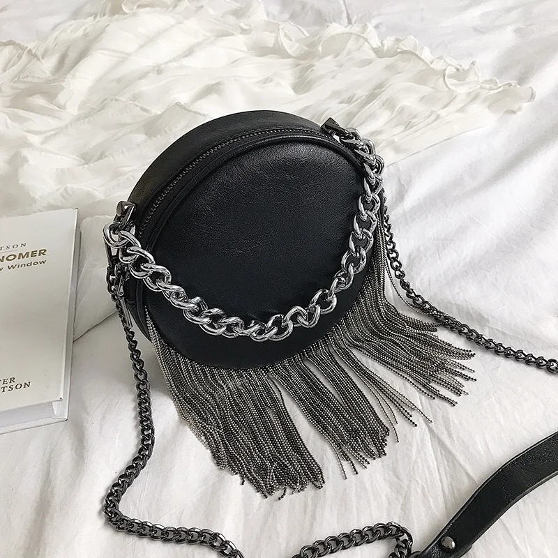 Женская маленькая сумка crossbady с кисточкой металлические ручные сумки модные