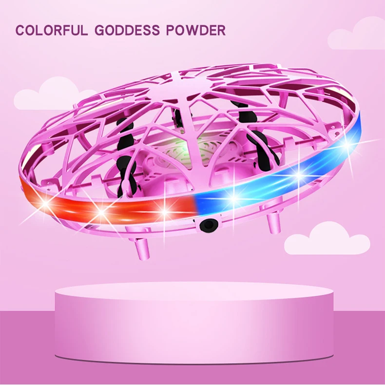

ZK20 Mini UFO Drone Flying fidget Helicopter flying spinner Hand Sensing Induction Aircraft Flying Ball Toy Gift for Adult Kids