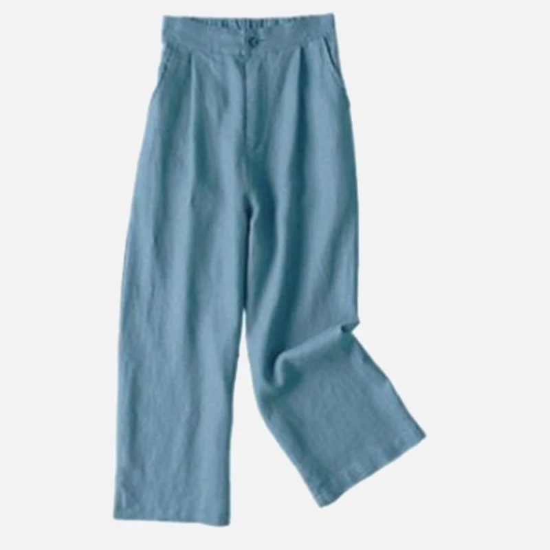 

Women Summer Satin Wide Leg Pants Casual Large Size Loose High Waist Solid Trousers Female Korean Elegant Straight Pants