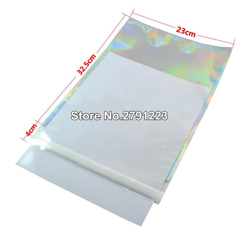 100 шт. самоклеящиеся курьерские Сумки лазерная голографическая пластиковая