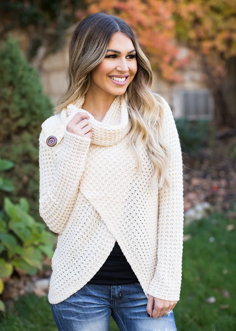 KALENMOS Женский Теплый гольф с длинными рукавами осенне-зимний пуловер модный