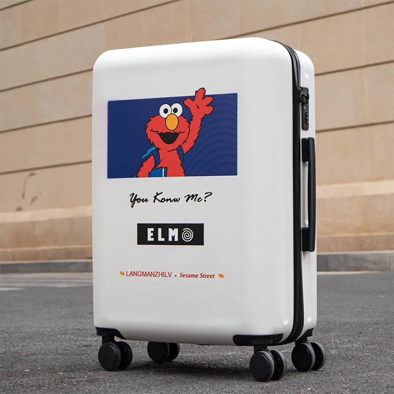 Fashion printed trolley suitcase cute Korean version of the universal wheel rolling luggage men women password cartoon luggage