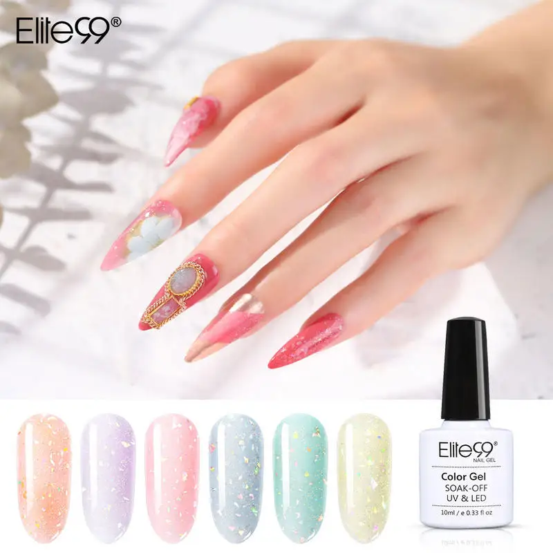 Elite99 кристалл оболочки гель лак для ногтей замочить от УФ светодиодный Vernis