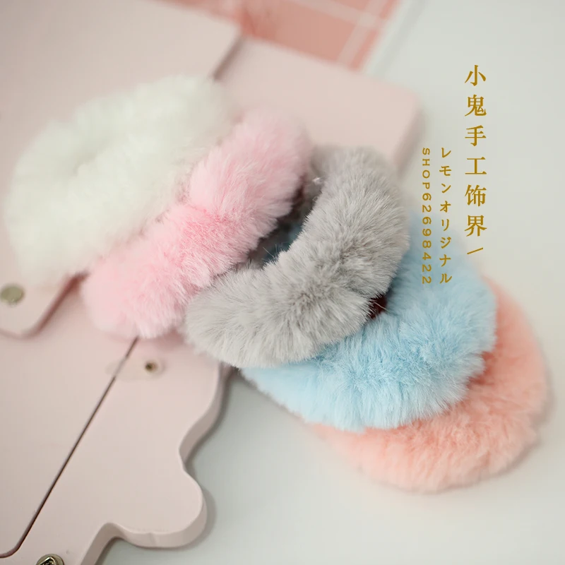 Женская резинка для волос из кроличьей шерсти с цветком|Аксессуары костюмов| |