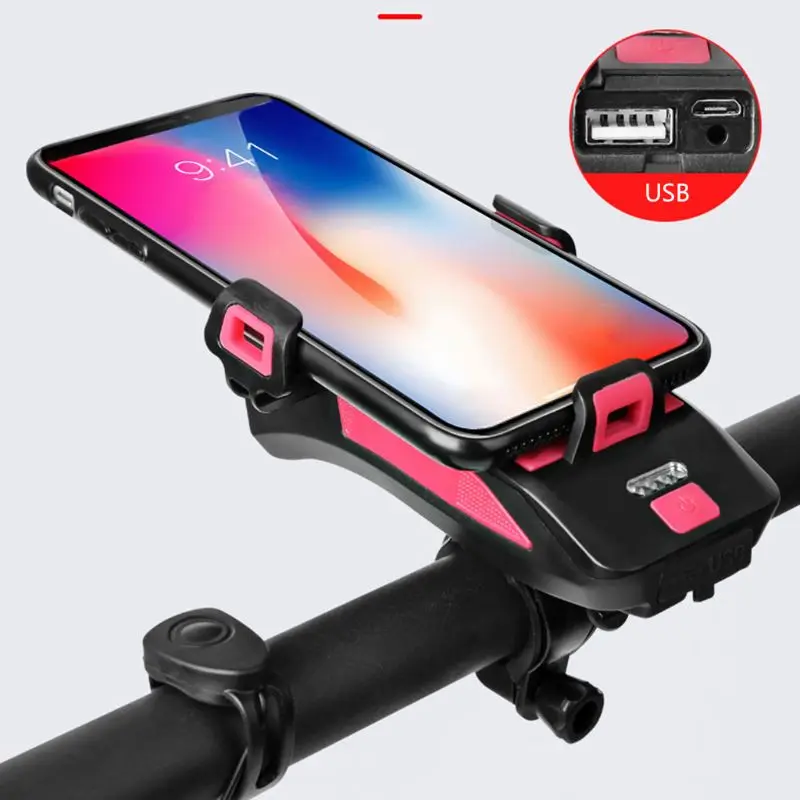 Передняя фара для велосипеда светильник держатель телефона велосипедный Звонок