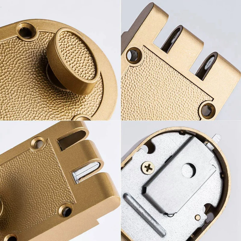 Один обод цилиндра дверной замок с ключом ночное ворота входная дверь золото |